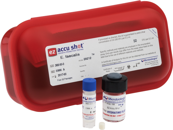 Enterococcus faecalis ATCC 29212 - EZ-ACCUSHOT - 10 à 100 UFC/0,1ml
