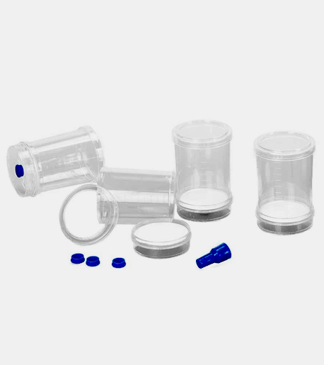 ENTONNOIR 100 ML AVEC MEMBRANE DE FILTRATION QUADRILLÉE NOIRE MCE STERILE 0.45(µM), 47(MM)