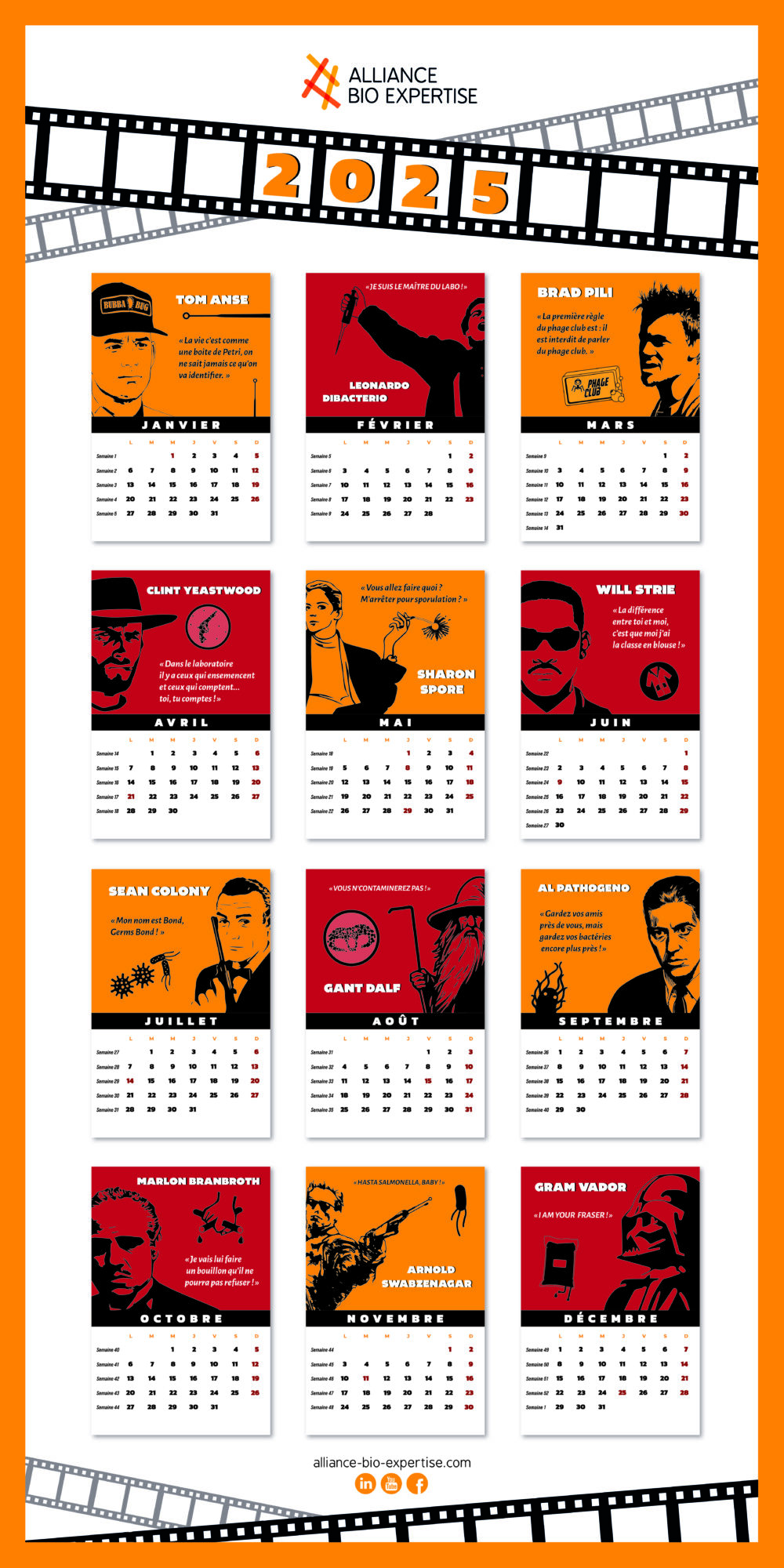 calendrier laboratoire microbiologie alliance bio expertise