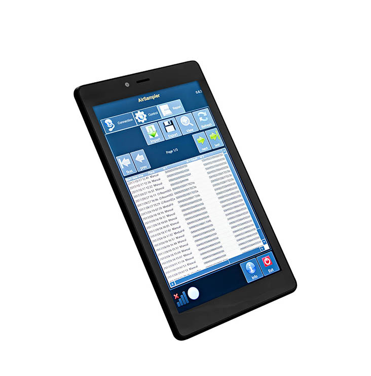 TABLETTE AIRSAMPLER - APPLICATION POUR BIOCOLLECTEUR